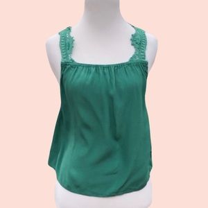 Urban Outfitters Green Cross Back Top